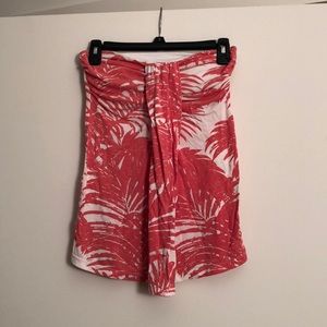 Strapless Tropical Top